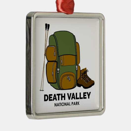 Backpack van het Nationaal Park van Death Valley Metalen Ornament (Rechts)