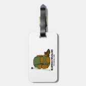 Backpack van het provinciepark Bluerock Wildland Bagagelabel (Achterkant verticaal)