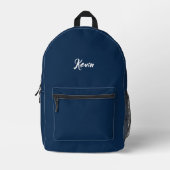 Backpack with initials of the name, school bag bedrukte rugzak (Voorkant)