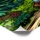 Backpacken Meisje Hiking the Trail Perfect Poster (Hoek)