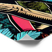 Backpacken Mensen Wandelpad door bergen Poster (Hoek)