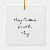 Backpacken Paar Wandelpad door bergen Keramisch Ornament (Achterkant)