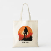 Backpacken Wandelen bij Sunset Design Canvas tas (Achterkant)