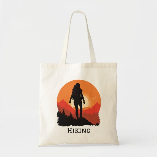 Backpacken Wandelen bij Sunset Design Canvas tas (Voorkant)