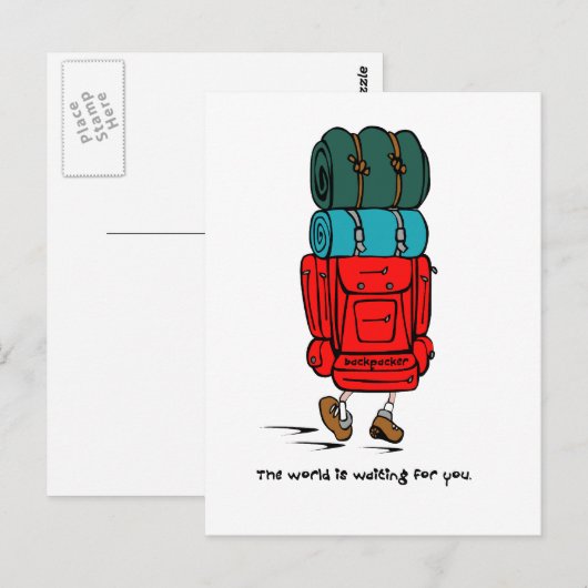 Backpacker Briefkaart (Voorkant / Achterkant)