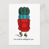 Backpacker Briefkaart (Voorkant)