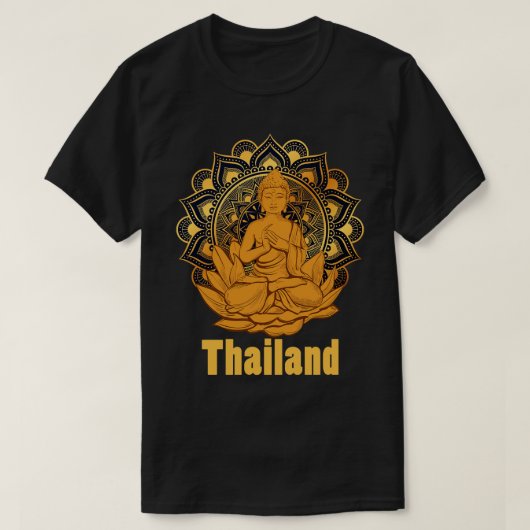 Backpacker Gift Asia Lover Buddha Thailand T-shirt (Design voorkant)