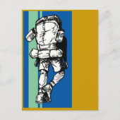 Backpacker (guy)-BlueGreen Briefkaart (Voorkant)