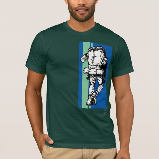 Backpacker (guy)-BlueGreen T-shirt (Voorkant)