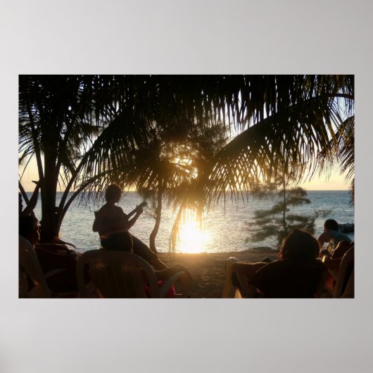 Backpacker Sunset Poster (Voorkant)