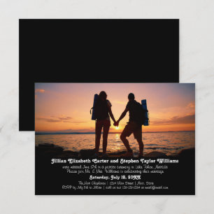 Backpackers Foto - 3x5 Wedding Announding Kaart