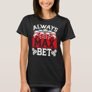 Backprint Altijd Max Bet Casino T-shirt