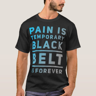 Backprint Bjj Quotes Pijn Is Tijdelijk Zwarte Band T-shirt