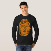 Backprint Buddha Head Buddhist Wisdom T-shirt (Voorkant volledig)