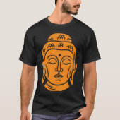 Backprint Buddha Head Buddhist Wisdom T-shirt (Voorkant)