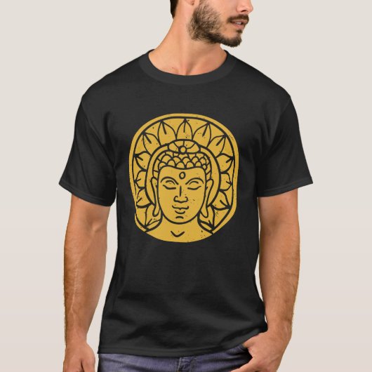 Backprint Buddha Head Spiritual Chi T-shirt (Voorkant)