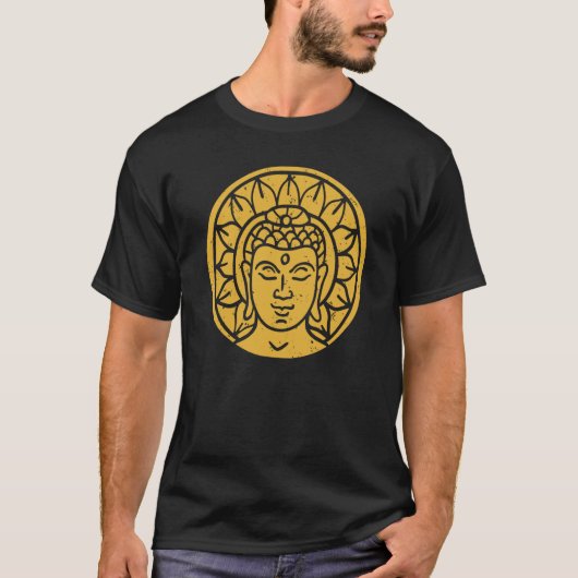 Backprint Buddha Head Spiritual Chi T-shirt (Voorkant)