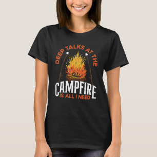 Backprint Diepe Gesprekken Bij Het Kampvuur Is All T-shirt