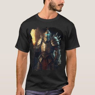 Backprint Fantasy knipt met vuur T-shirt