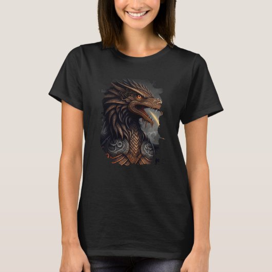 Backprint Fire breathing eagle of freedom and stre T-shirt (Voorkant)
