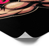 Backprint Funny Gym Humor Biceps Gains Powered By  Poster (Hoek)