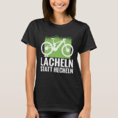 Backprint Glimlachen in plaats van schilderen E-bi T-shirt (Voorkant)