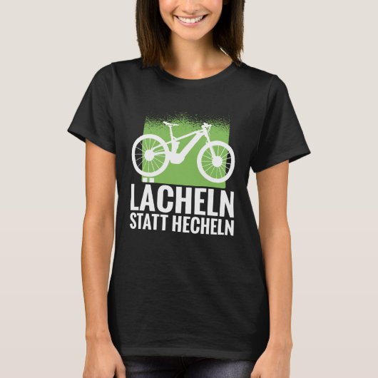 Backprint Glimlachen in plaats van schilderen E-bi T-shirt (Voorkant)