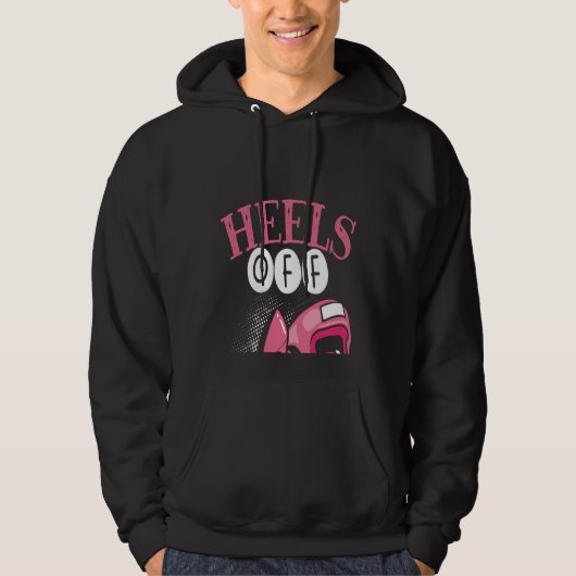 Backprint Heels Off Gloves On Woman Boxing Hoodie (Voorkant)