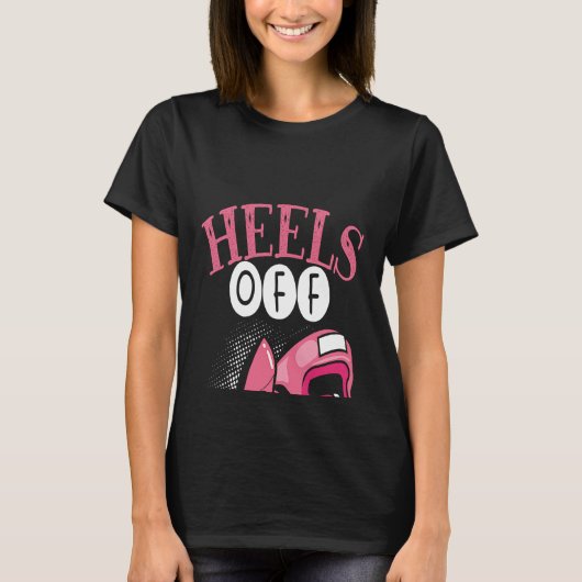 Backprint Heels Off Gloves On Woman Boxing T-shirt (Voorkant)