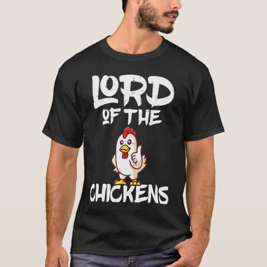 Backprint Heer van de Kippen kippenfokkers fa T-shirt (Voorkant)
