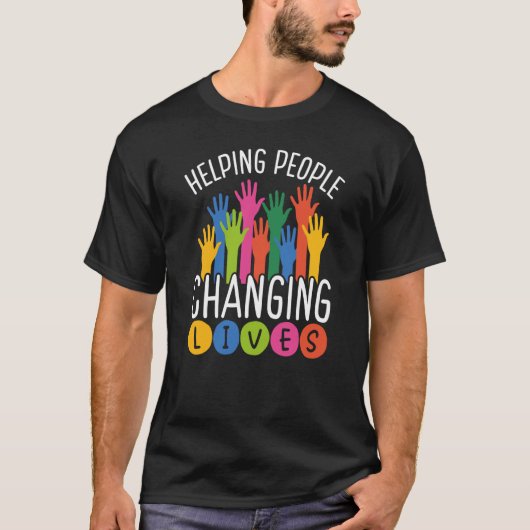 Backprint Helping People Vrijwilliger T-shirt (Voorkant)
