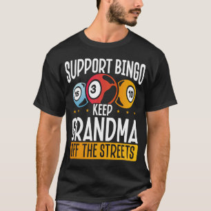 Backprint het Bingo van de Steun houdt oma van Str T-shirt