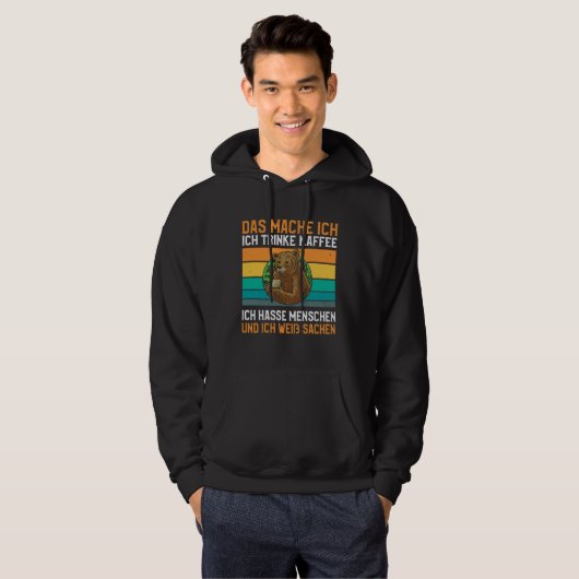 Backprint I drink coffee and I hate people Hoodie (Voorkant volledig)
