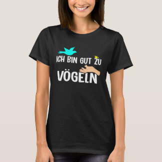 Backprint Ik ben goed met vogels T-shirt