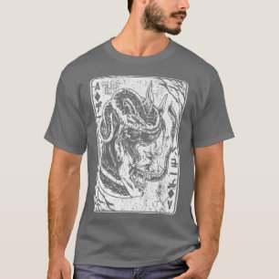Backprint Japans Oni Masker Demon Bushido Masker S T-shirt