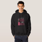 Backprint Just A Girl Who Hits Things Woman Boxing Hoodie (Voorkant volledig)