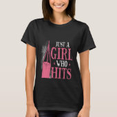 Backprint Just A Girl Who Hits Things Woman Boxing T-shirt (Voorkant)