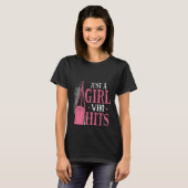 Backprint Just A Girl Who Hits Things Woman Boxing T-shirt (Voorkant volledig)