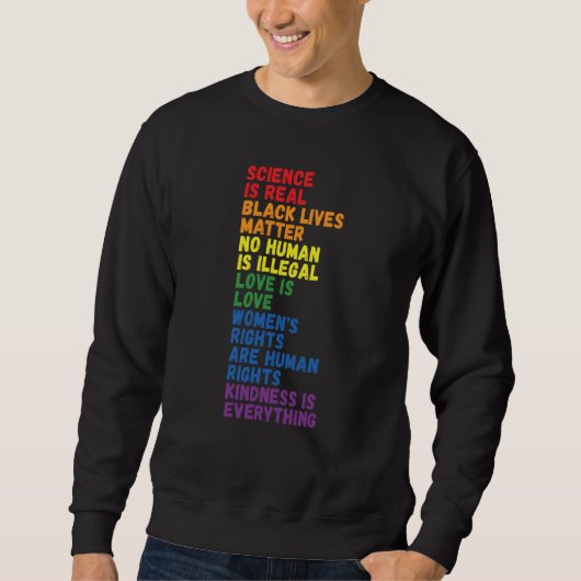 Backprint Kindness is everything LGBTQ+ Pride  3 Trui (Voorkant)