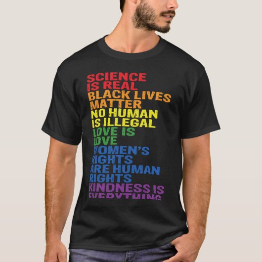 Backprint Kindness is everything LGBTQ+ Pride T-shirt (Voorkant)