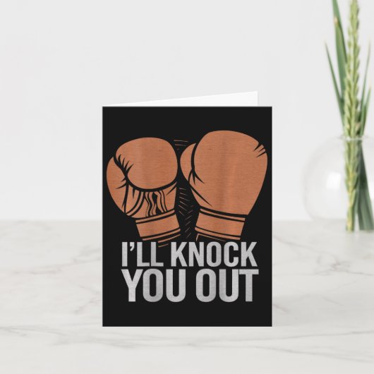 Backprint Knock You Out Print op de achterkant zal Kaart (Voorkant)