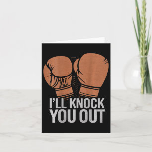 Backprint Knock You Out Print op de achterkant zal Kaart