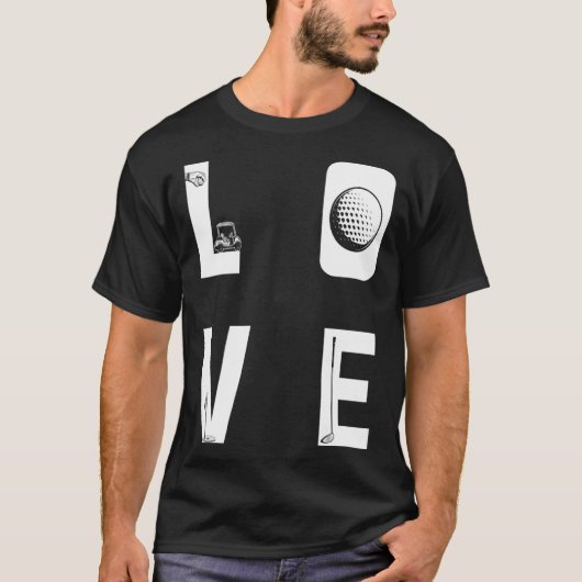 Backprint Love Golf T-shirt (Voorkant)