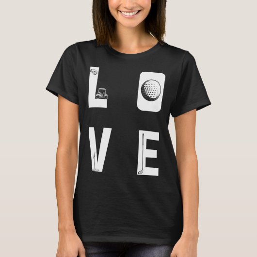 Backprint Love Golf T-shirt (Voorkant)