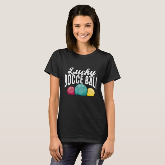 Backprint Lucky Bocce Ball T-shirt (Voorkant volledig)