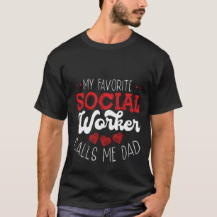 Backprint Mijn favoriete maatschappelijk werker no T-shirt