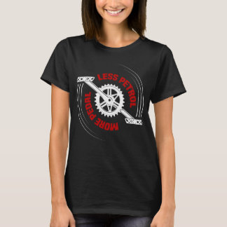 Backprint Minder benzine meer pedaal T-shirt