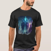 Backprint Mystical alien planet futuristic journey T-shirt (Voorkant)