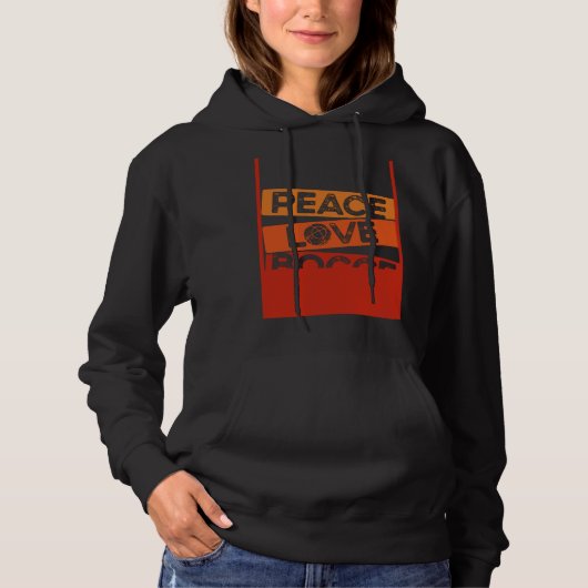 Backprint Peace Love Bocce Bocce Ball Hoodie (Voorkant)