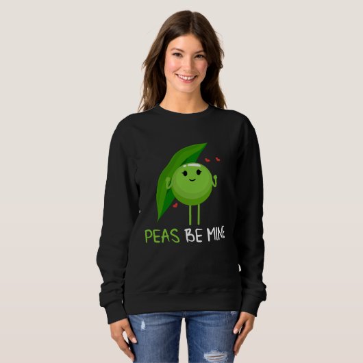 Backprint Peas be mine pea and pea pod Trui (Voorkant volledig)